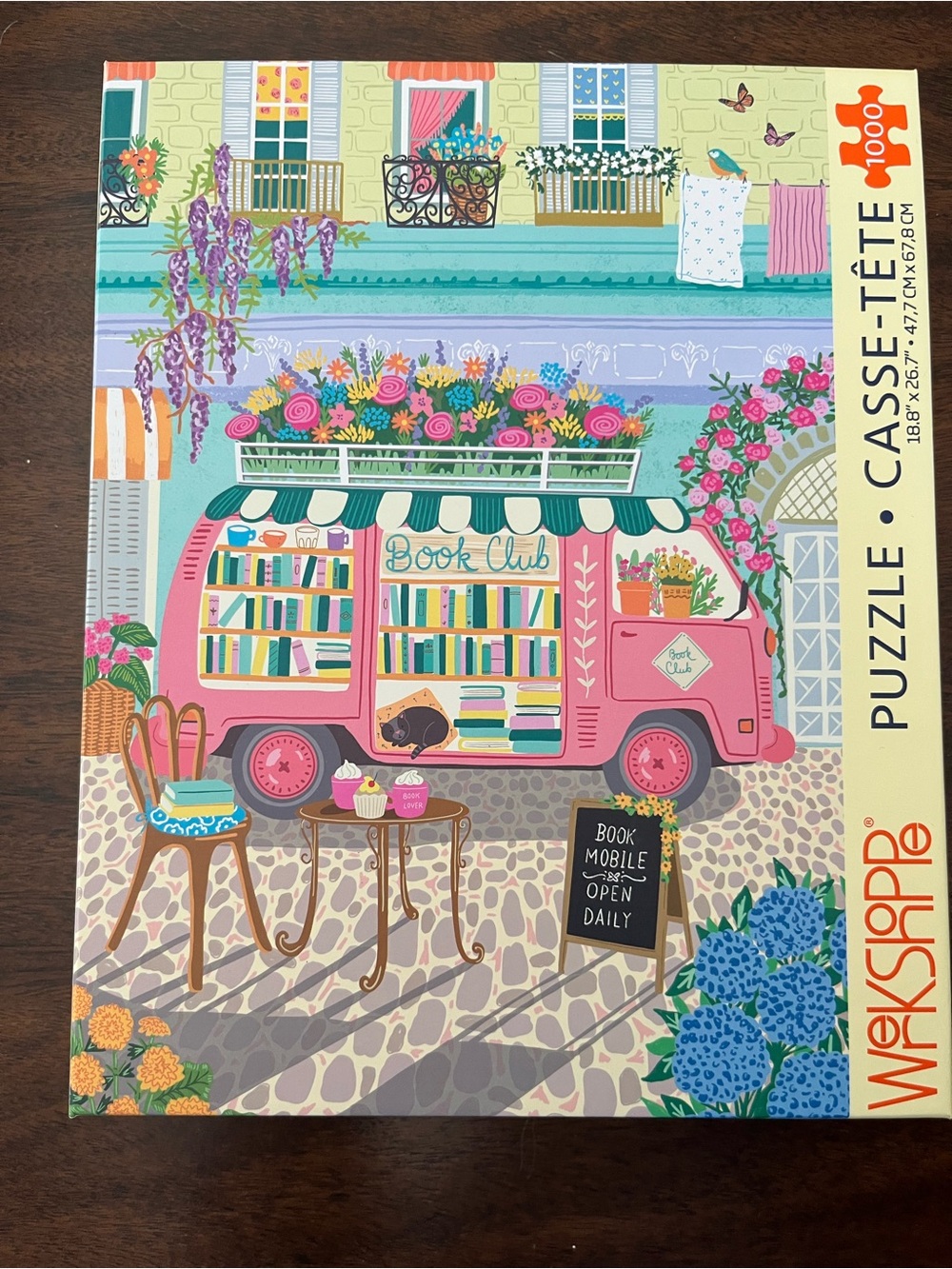 Book Club Mobile Puzzle - Pink Book Van 1000-Piece